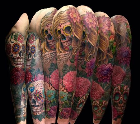 Tattoos - Dia De Los MuertosSleeve - 104743